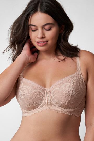 Amoureuse Women's Plus Size Scroll Embroidered Wireless Front-Close Bra - 40  B, Light Taupe Black at  Women's Clothing store